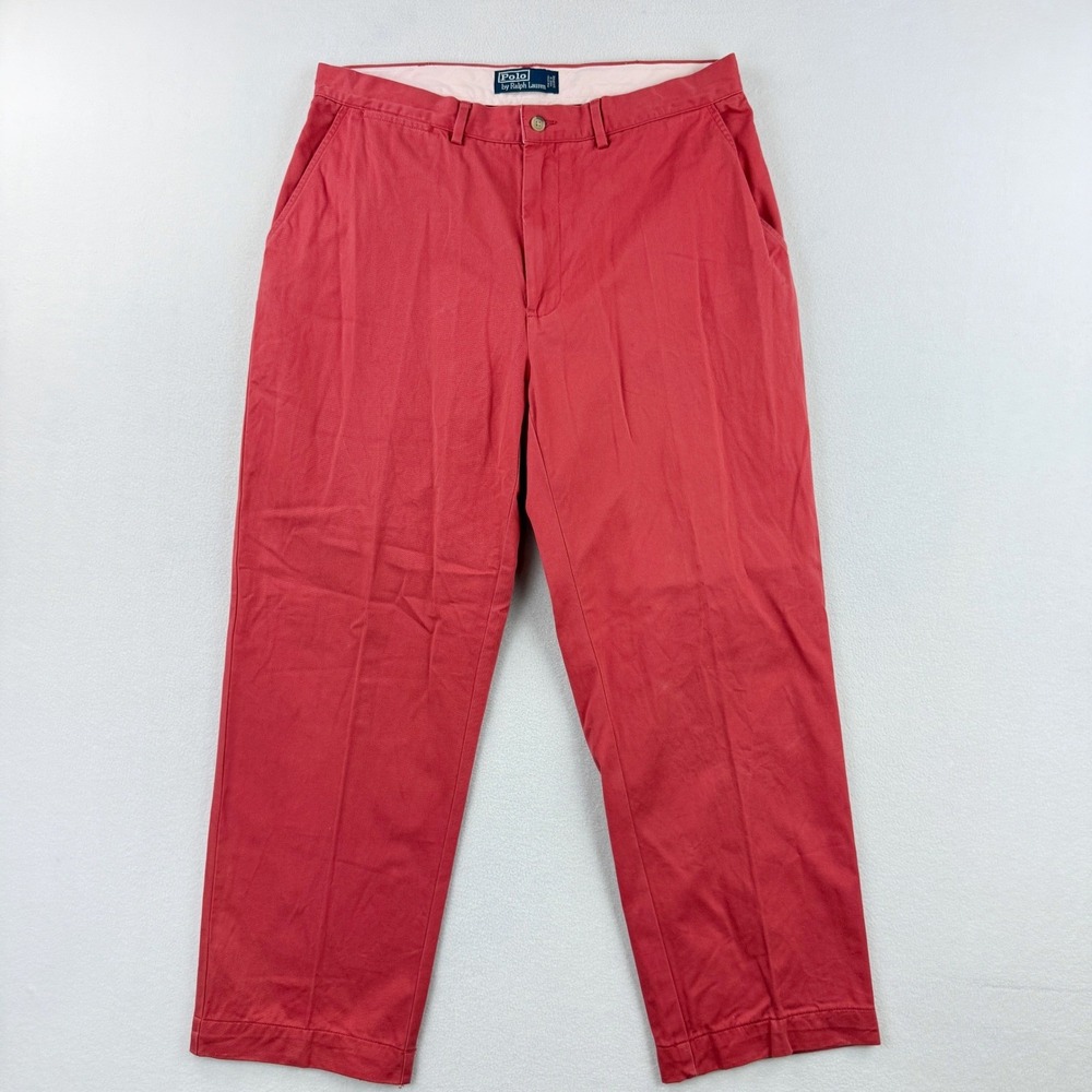 Polo Ralph Lauren Classic Cotton Chinos Size 34x30 Coral Pink